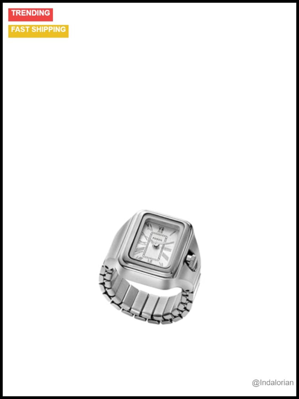Quartz Stainless Steel Ring Watch, 14mm Case, Water Resistant